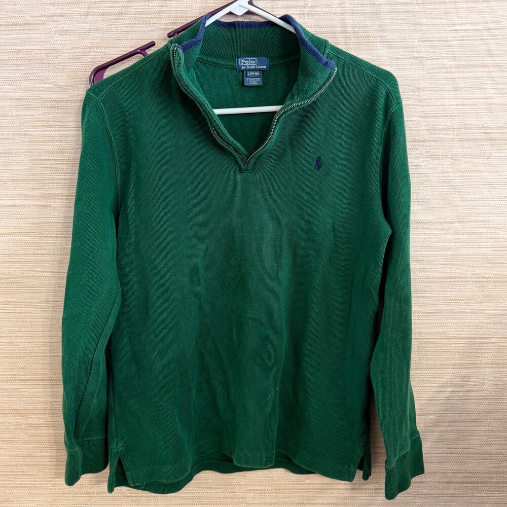 Polo by Ralph Lauren Boys 1/4 Long sleeve vintage size 14/16 L - Picture 1 of 5